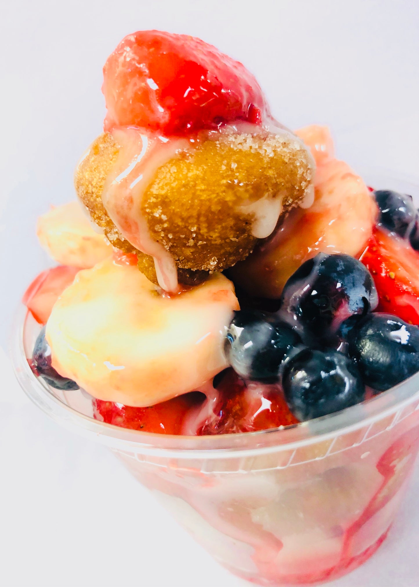 Strawberry Blueberry Banana Donut Cup